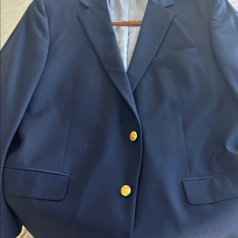 Brooks Brothers Blue and Gold Blazer with Tailored Fit